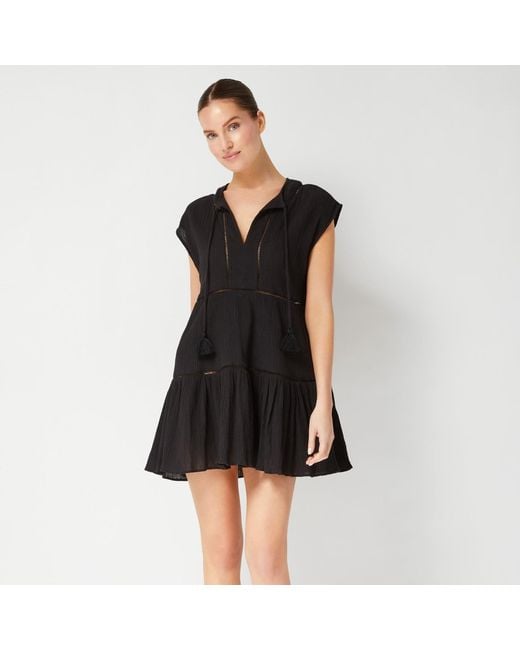 Change of Scenery Black Neutrals Gari Short Beach Dress