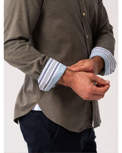 Koy Clothing Green Cotton-Cashmere Shirt for men
