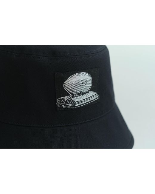 Lost Pattern Black Bookhead Cotton Reversible Bucket Hat