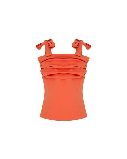 Herfetch Orange Neutrals Midi Yuzana Top-Coral