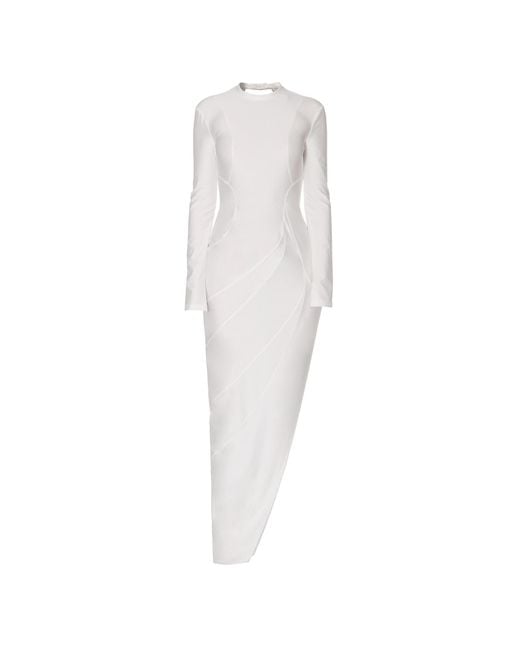 AGGI by HALEWSKI White Elodia Off Maxi Dress With Long Sleeve