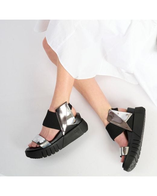 United Nude Black Delta 3D Sandal