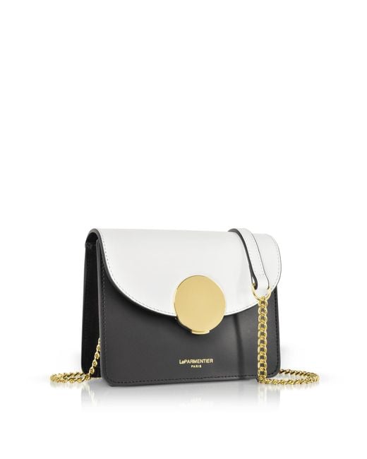 Le Parmentier White New Ondina Mini Color Block Shoulder Bag