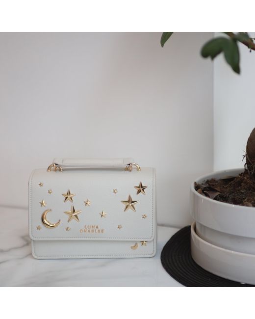 Luna Charles Metallic Nova Star Studded Handbag