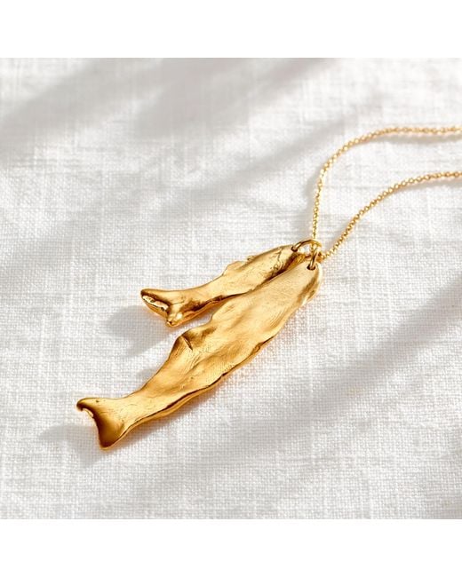 Posh Totty Designs Metallic Fortune Fish Large Pendant Necklace