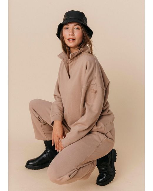 Ocio Leisurewear Natural Neutrals Cropped Pant