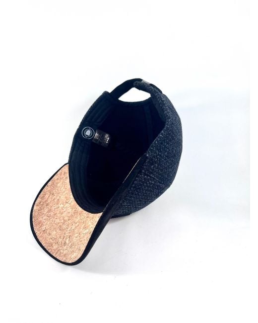 Dasmarca Hats Blue Johnny Charcoal Tweed Wool Baseball Cap for men