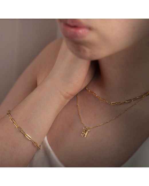 The Jewellery Store London Metallic Paper Clip Chain Necklace