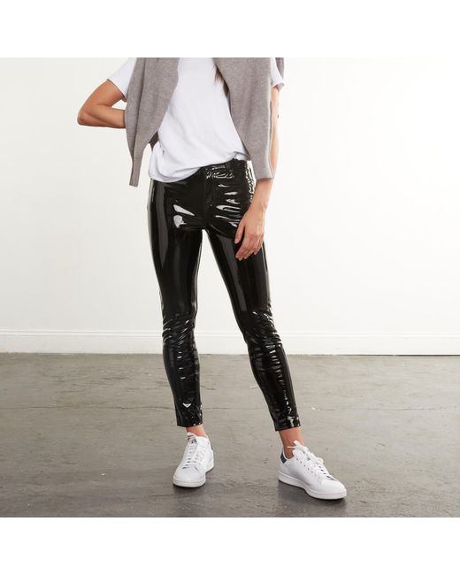 Commando Black Faux Patent Leather Trouser, Slg72