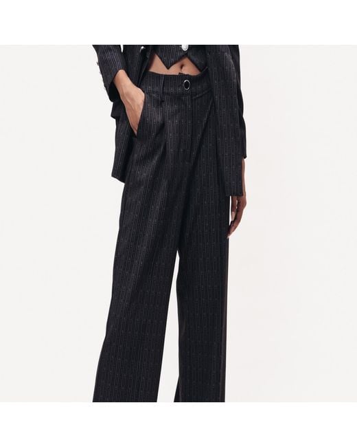 Vazaf Black Structure Pants