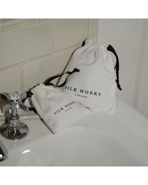 Silk Works White Ivory Skinny Scrunchies