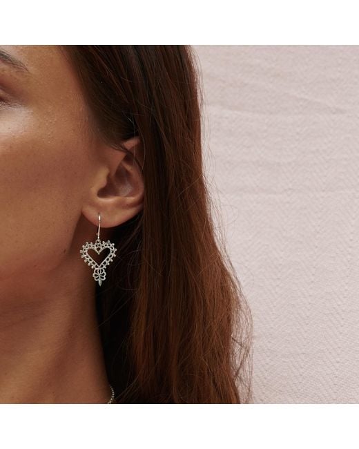 Zoe & Morgan Metallic Heart Earrings