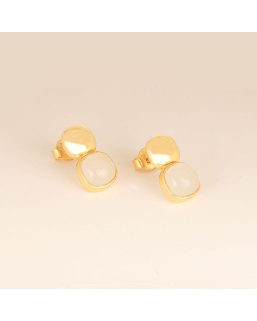 Lila Rasa Metallic Glossy & Sparkling Crystal Stud
