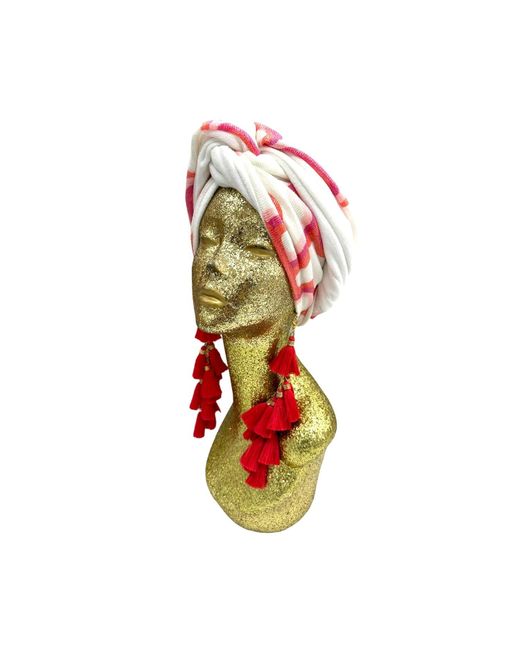 Julia Clancey Red Raspberry Link Sequin & Terry Chacha Turban