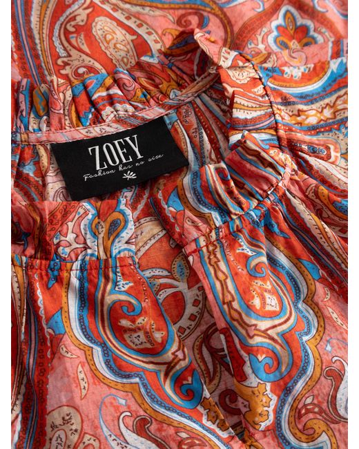 Zoe Red Veda Blouse