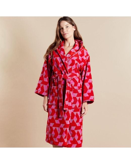 Bown of London Red Hooded Dressing Gown