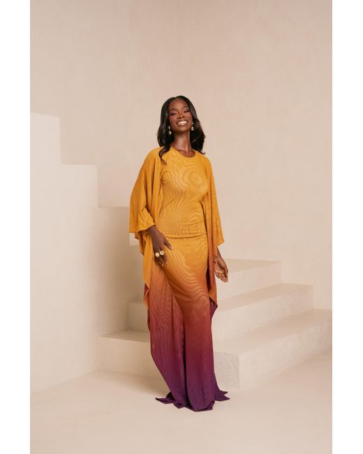 Ofuure Purple Sol Kaftan Dress