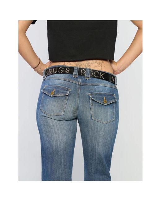 Stuart Trevor Black S'X D'Ugs & Rock N Roll Studded Leather Thin Belt