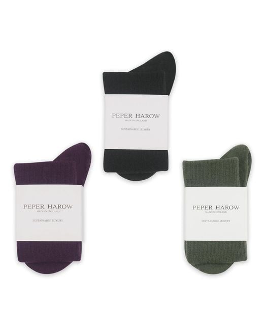 Peper Harow - Made in England Green Boot Socks Bundle for men