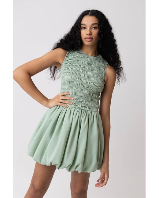 Amy Lynn Blue Ella Mint Mini Puffball Dress