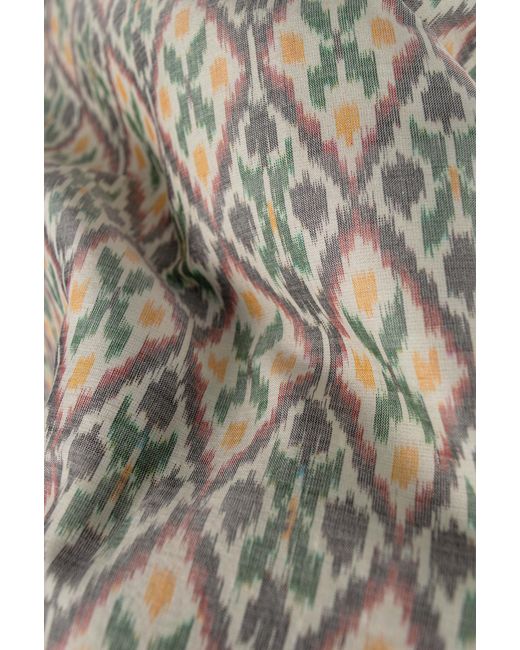 Stovaria Natural Handwoven Ikat Silk Vest – Bold Pattern, Effortless Charm