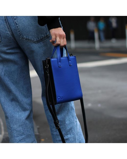 Qu Blue Electric Mini Tote Bag