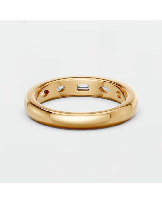 Aya Fine Jewelry Metallic Mixed Shape Lab Diamond Geometric Flush Set Ring