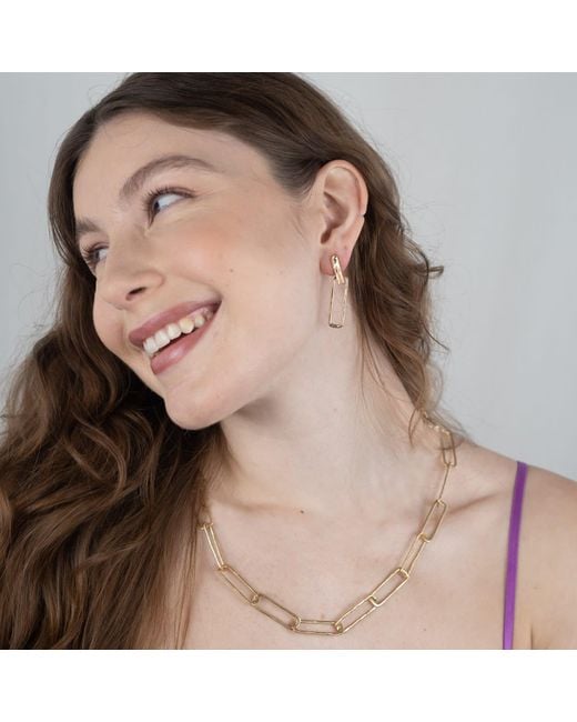 Rare Matters Jewelry Metallic Sleek Loop Drops Earrings