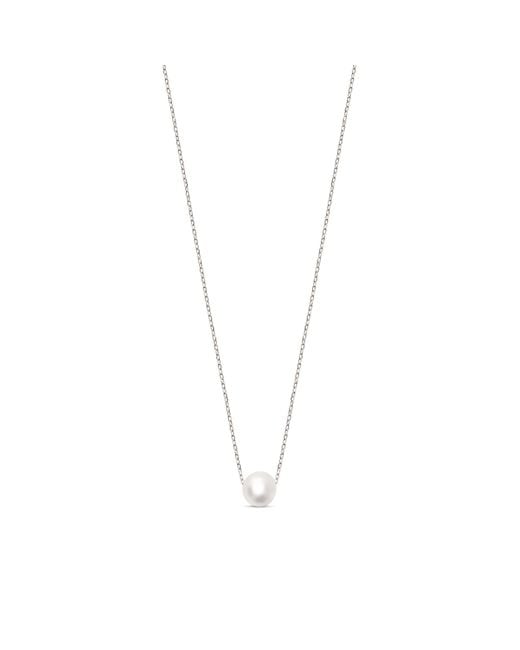 Esterah Metallic Floating Pearl Necklace