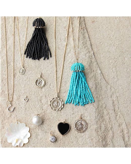 Becket + Quill Black Tassel Necklace