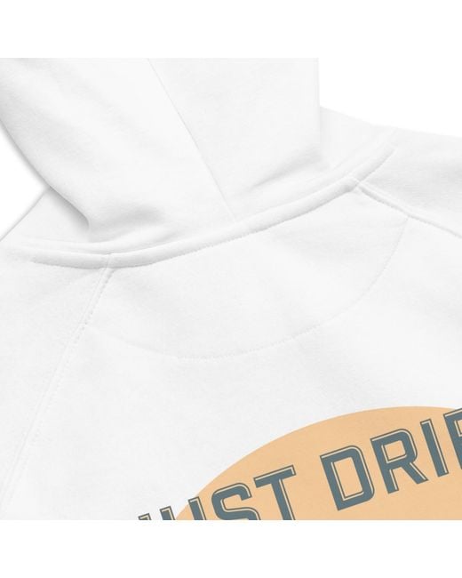 Anchor and Crew White Just Drift. Seeker Organic Cotton Raglan Hoodie