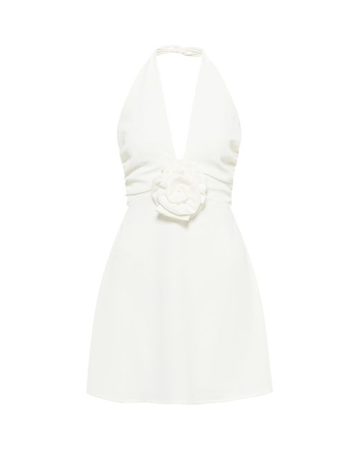 Nanas White Rose Mini Dress