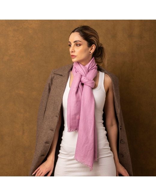 Heritagemoda Pink Gi Mark Certified Pashmina