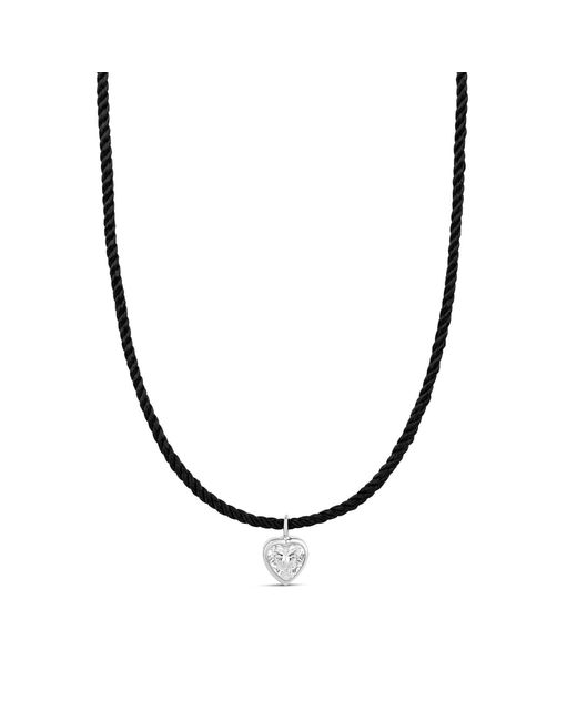 SHYMI Metallic Cord Necklace With Fancy Shape
