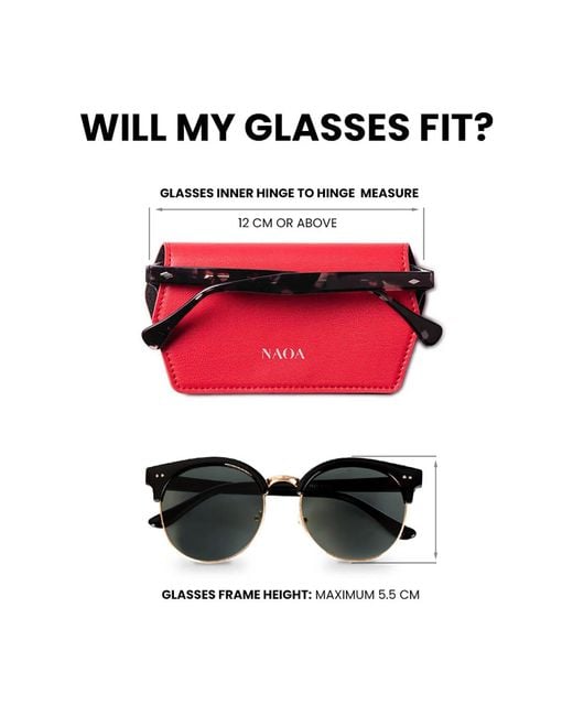 Naoa Red Slim Glasses Case