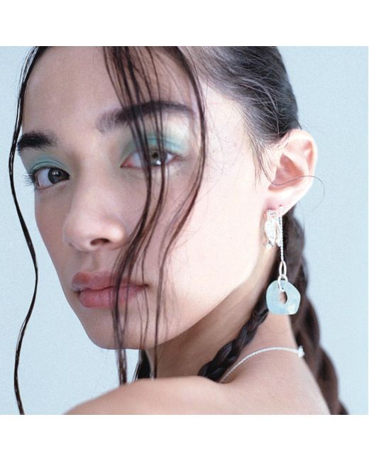Bio-Trimmings Blue Carver Drop Earrings Arctic Bio-Gems
