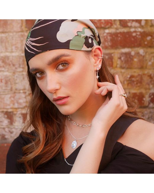 Scream Pretty Metallic Starburst Hoop Earrings
