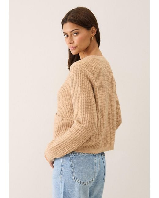 Loop Cashmere Natural Neutrals Crew Neck Cardigan