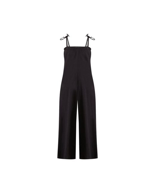 Known Supply Black Tie Top Jumpsuit