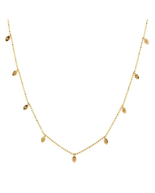 Artisan White Natural Diamond Drop Station Necklace
