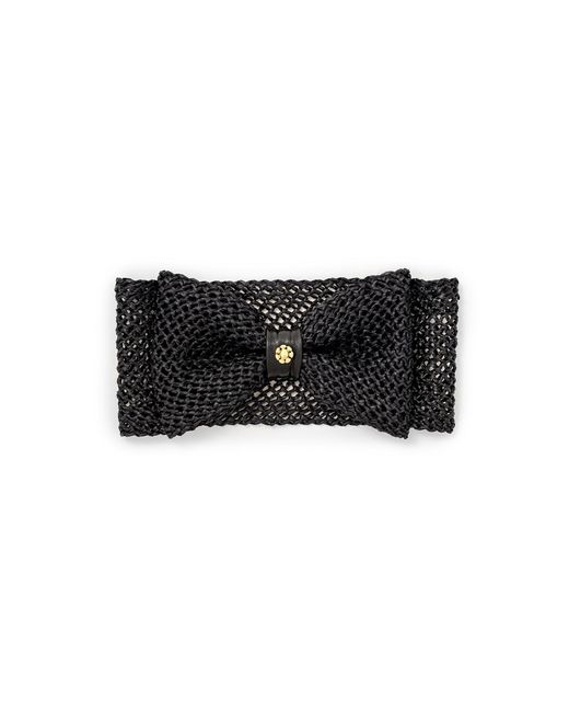 Victoria Slavinskaia Black Two-Way Raffia Headband