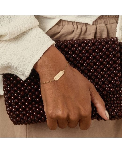 SET & STONES Metallic Cora Initial Bracelet