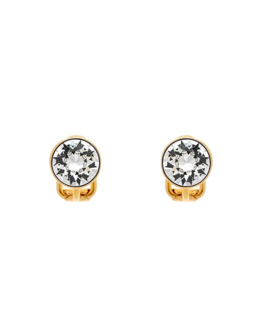 Emma Holland Jewellery Metallic Crystal Stud Clip Earrings