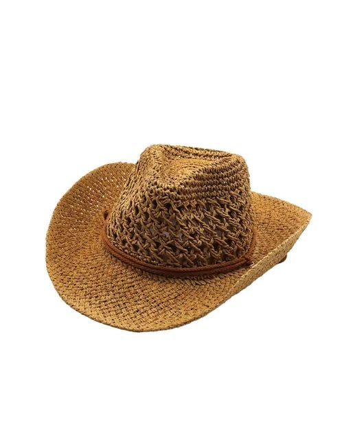 Chanel Joan Elkayam Brown Natural Straw Western Cowboy Hat