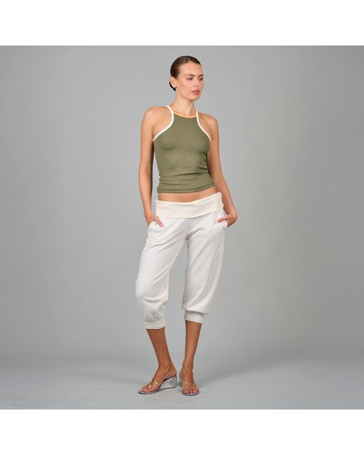 Love and Nostalgia Green Goody Two Shoes Rib Singlet