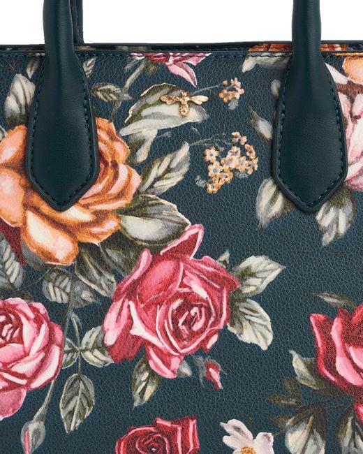 Fable England Multicolor Roses Structured Tote Medium