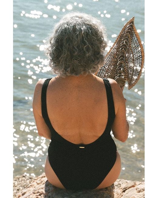 Aqva Swimwear Black Balmins One-Piece Swimsuit