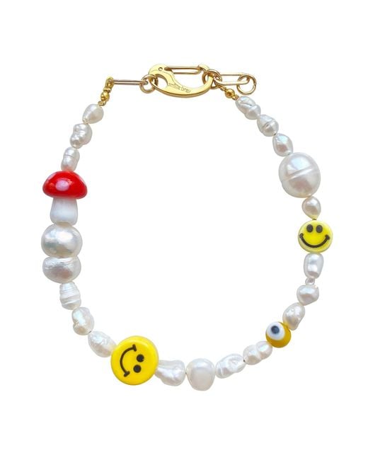 Smilla Brav Metallic The Smiley Happy Mushroom Bracelet