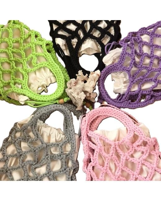 Springmoonatelier Blue Young Style Hand Woven Bag