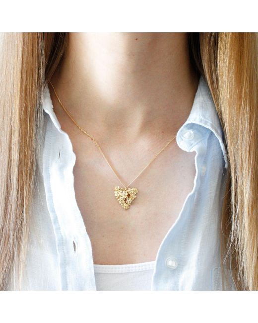 Lee Renee Metallic Forget Me Not Heart Necklace –